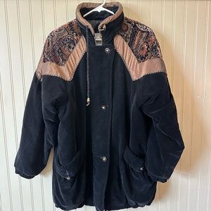 Vintage 80's Full VELVET quilted lining CurrentSeen Winter Jacket